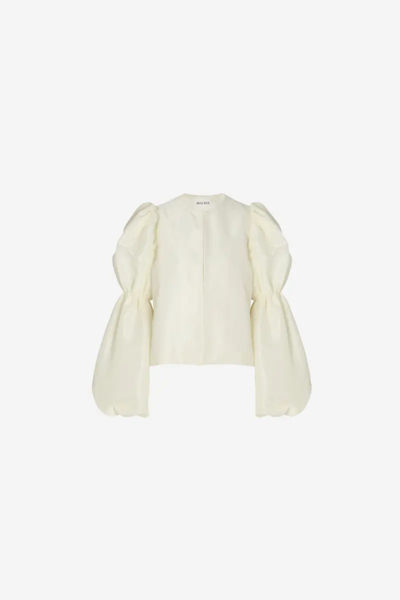 Zoey double pouf sleeve blouse Vanilla