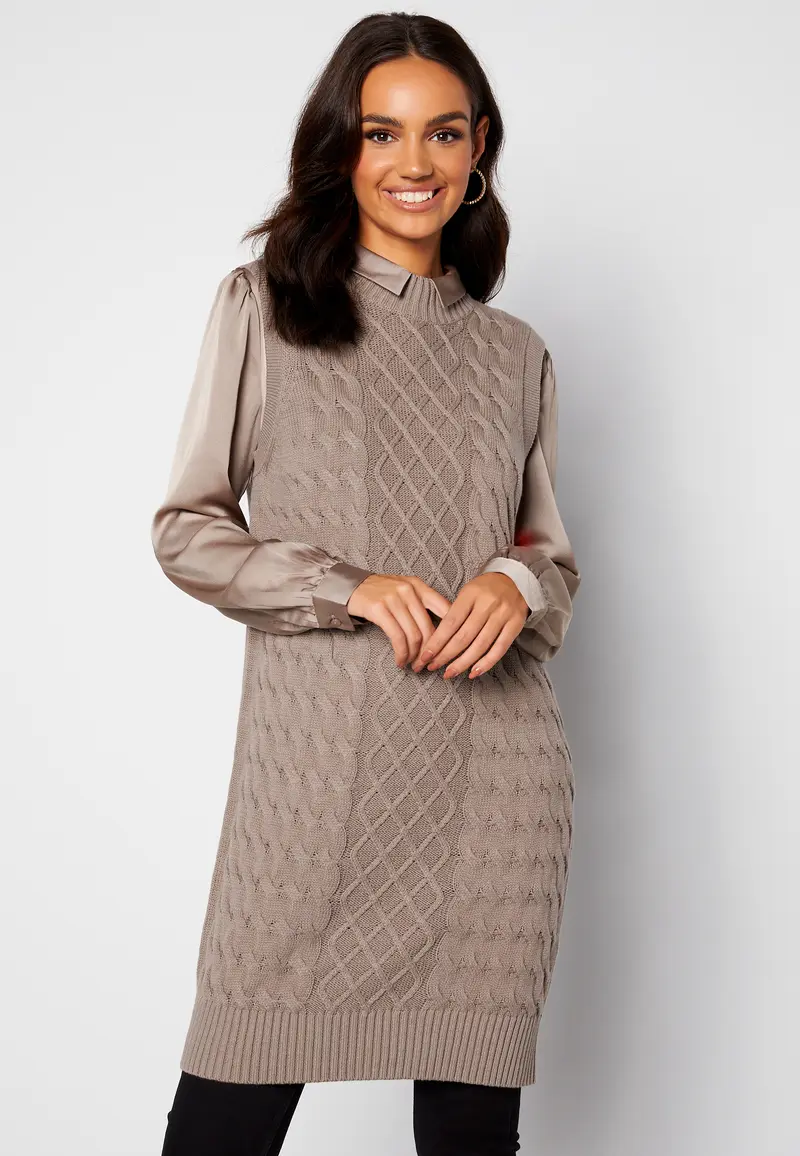 Zuri Cable S/L Knit Vest Dress